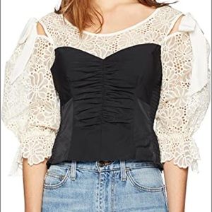 Rebecca Taylor Malorie Pouf Sleeve Top 4